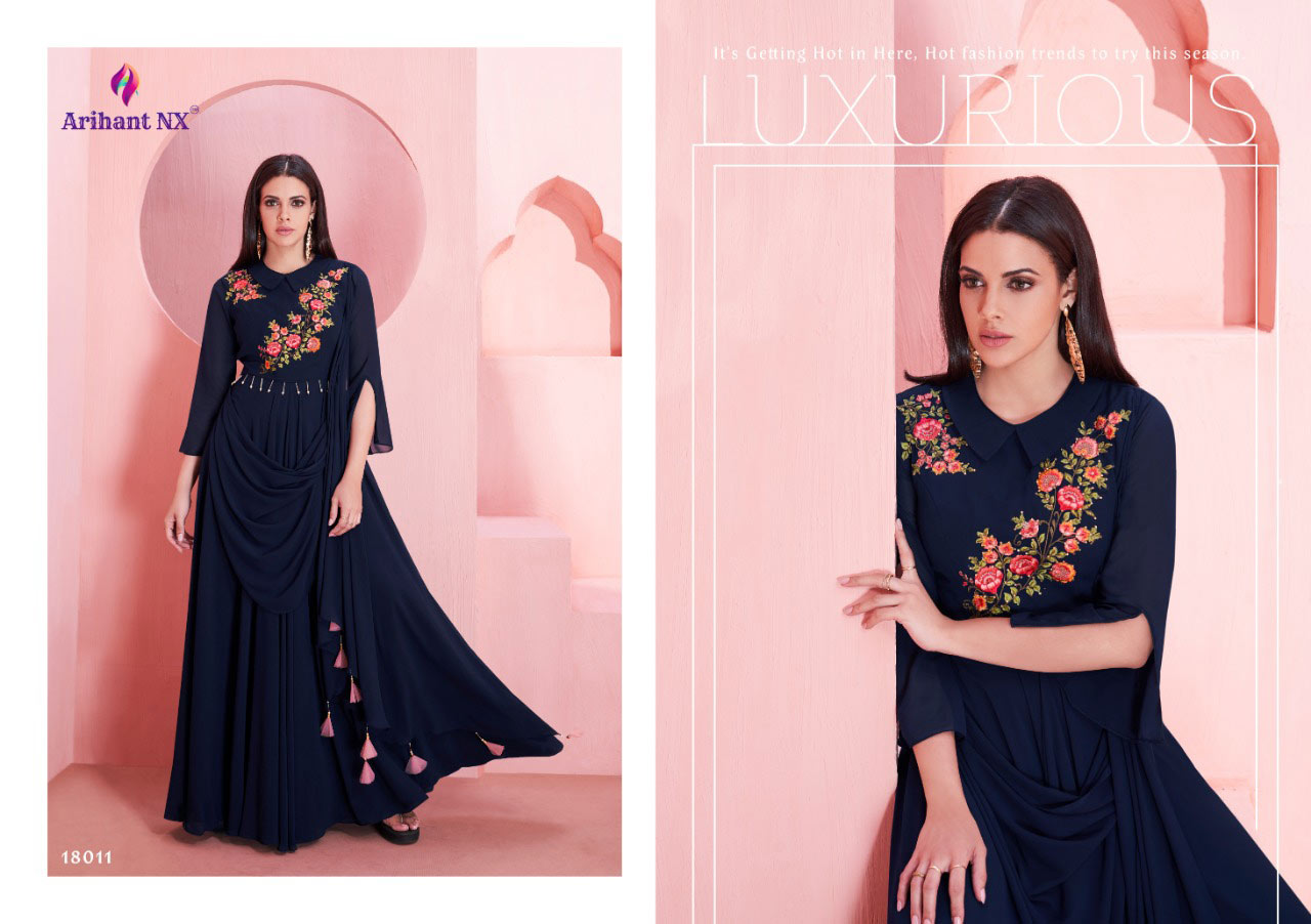 Sui Dhaga Vol-2 Arihant Nx Semi Georgerre Long Kurta Sui Dhaga Vol-2 Arihant Nx Semi Georgerre Long Kurta